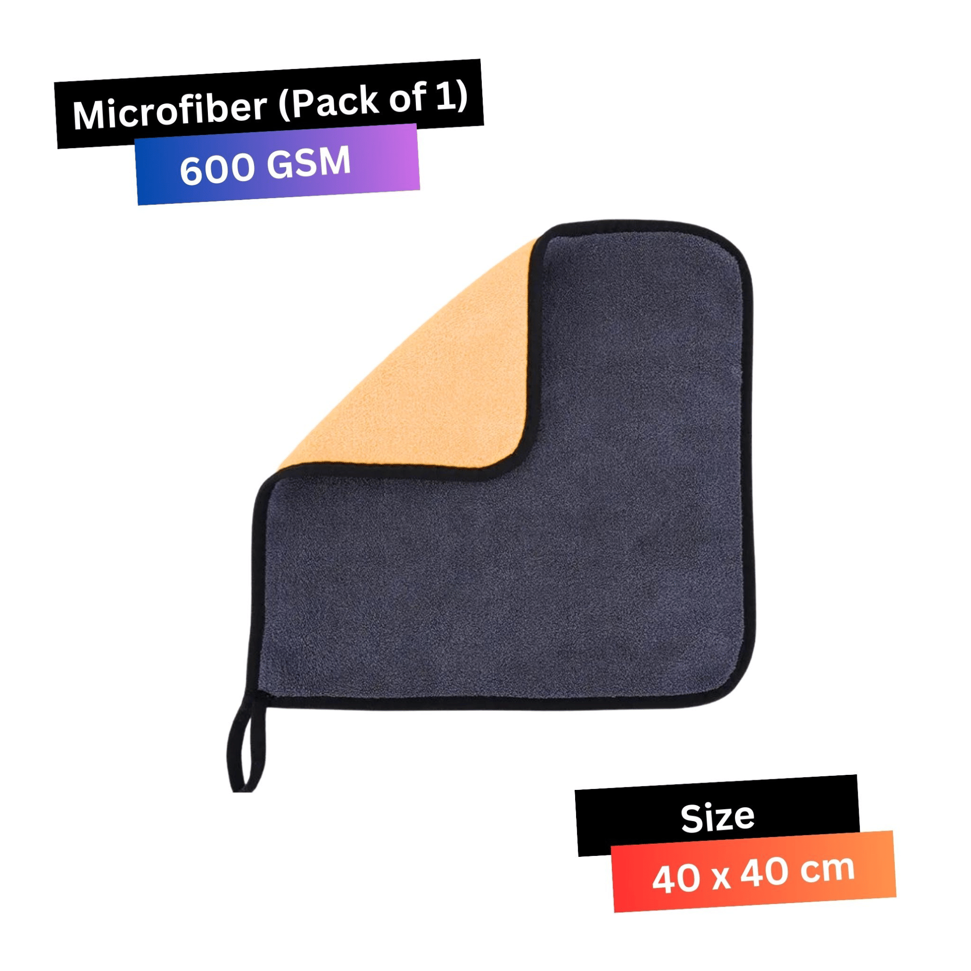 CRYSATLFRESH Orange 600 GSM Microfiber Cloth For Automobile ( Pack of 1 )     			CRYSATLFRESH Orange 600 GSM Microfiber Cloth For Automobile ( Pack of 1 )