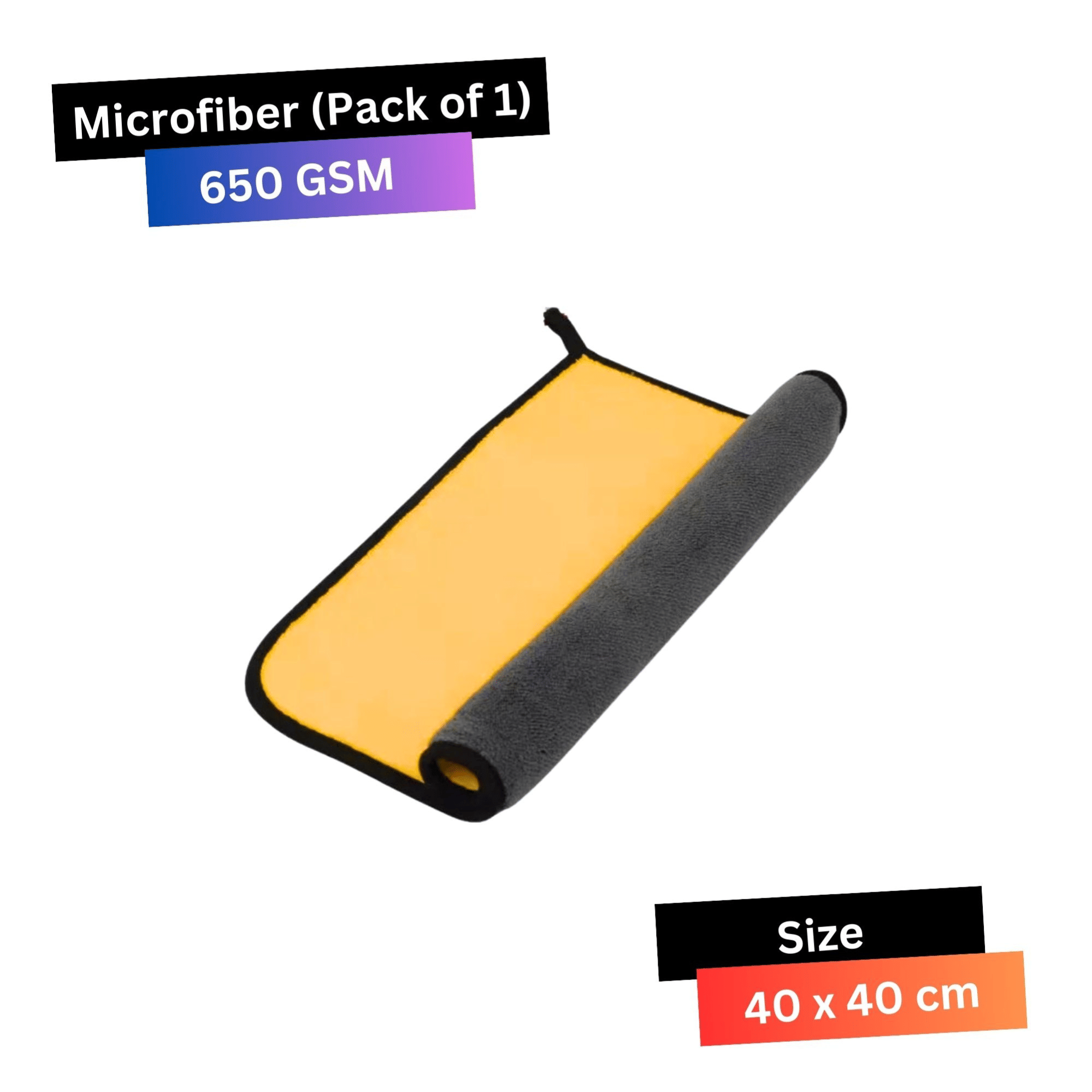 CRYSATLFRESH Orange 650 GSM Microfiber Cloth For Automobile ( Pack of 1 ) CRYSATLFRESH Orange 650 GSM Microfiber Cloth For Automobile ( Pack of 1 )