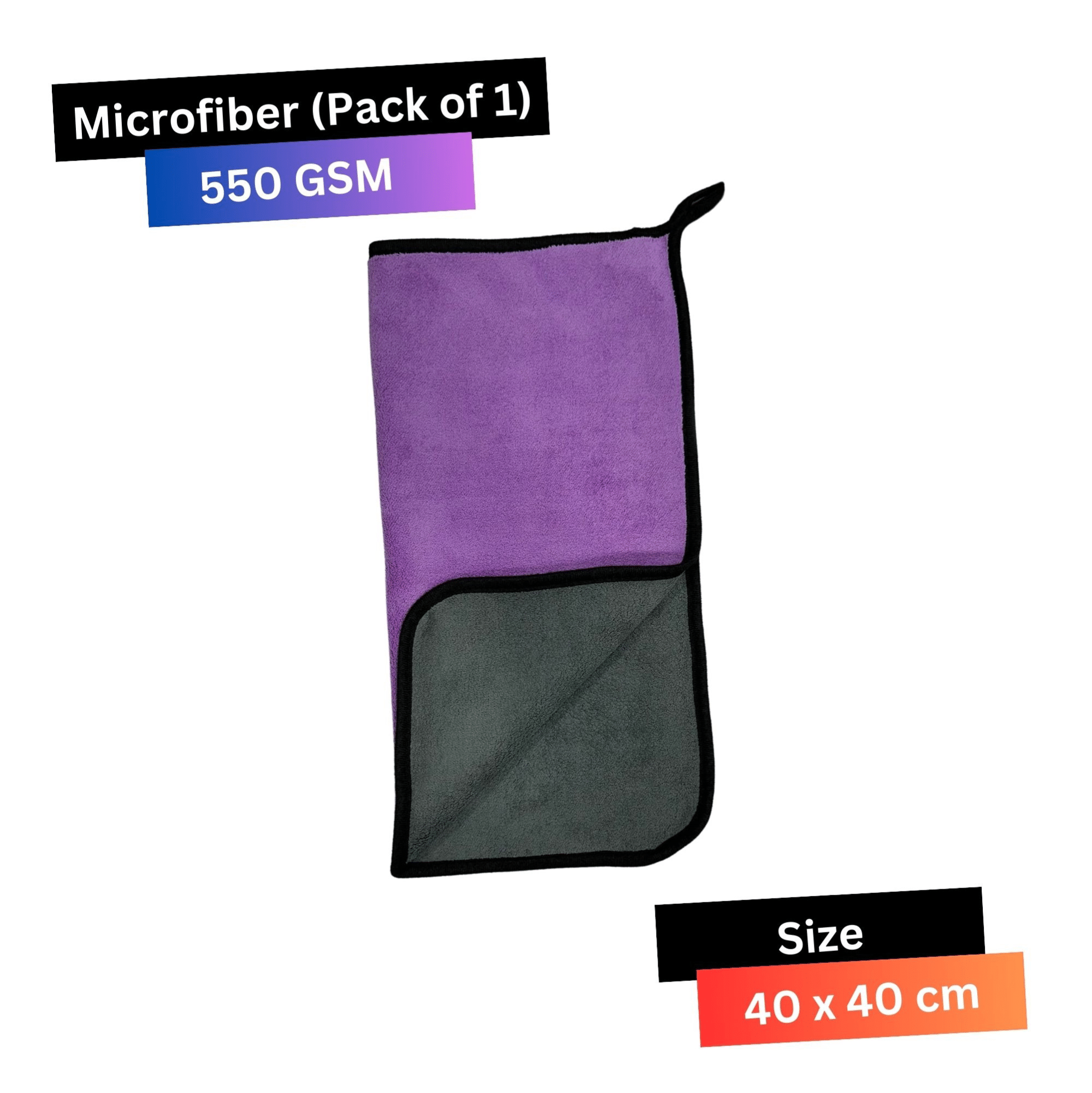 CRYSATLFRESH Purple 550 GSM Microfiber Cloth For Automobile ( Pack of 1 ) CRYSATLFRESH Purple 550 GSM Microfiber Cloth For Automobile ( Pack of 1 )