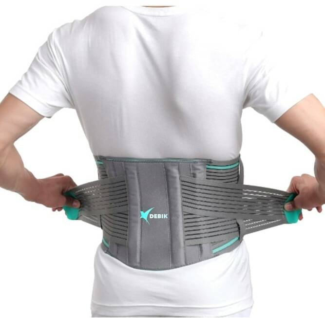     			DEBIK Lumber Sacral Belt for Lower Back Pain Relief with four Aluminum plates Back / Lumbar Support (Pack of 1)
