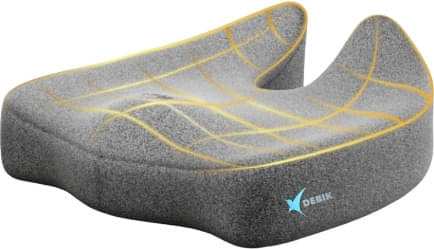DEBIK Coccyx Pillow Hip Tailbone Back Pain Relief Sciatica Back / Lumbar Support (Grey) DEBIK Coccyx Pillow Hip Tailbone Back Pain Relief Sciatica Back / Lumbar Support (Grey)