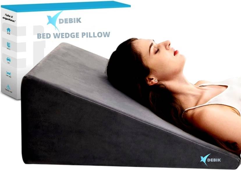 DEBIK Orthopedic Bed Wedge Memory Foam Pillow for Neck Pain, Knee Pain, Pregnancy Back / Lumbar Support (Pack of 1) DEBIK Orthopedic Bed Wedge Memory Foam Pillow for Neck Pain, Knee Pain, Pregnancy Back / Lumbar Support (Pack of 1)