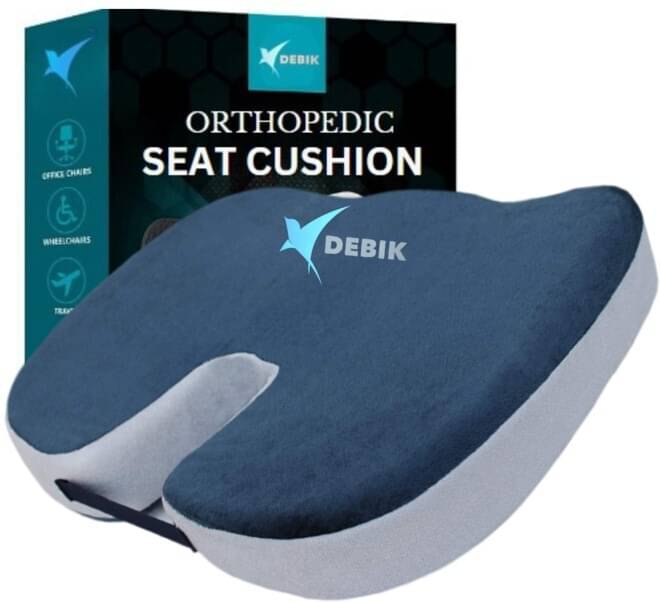     			DEBIK Coccyx, Tailbone, Sciatica, Lower Back Support and Pain Relief Seat Cushion Back / Lumbar Support (Pack of 1)