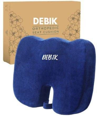 DEBIK Orthopedic Coccyx Seat Cushion Memory Foam Sciatica Relief Hip Support Back / Lumbar Support (Pack of 1) DEBIK Orthopedic Coccyx Seat Cushion Memory Foam Sciatica Relief Hip Support Back / Lumbar Support (Pack of 1)