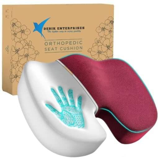 DEBIK Coccyx, Tailbone, Sciatica, Lower Back Support Seat Cushion ( NAVY ) Back / Lumbar Support (Pack of 1) DEBIK Coccyx, Tailbone, Sciatica, Lower Back Support Seat Cushion ( NAVY ) Back / Lumbar Support (Pack of 1)