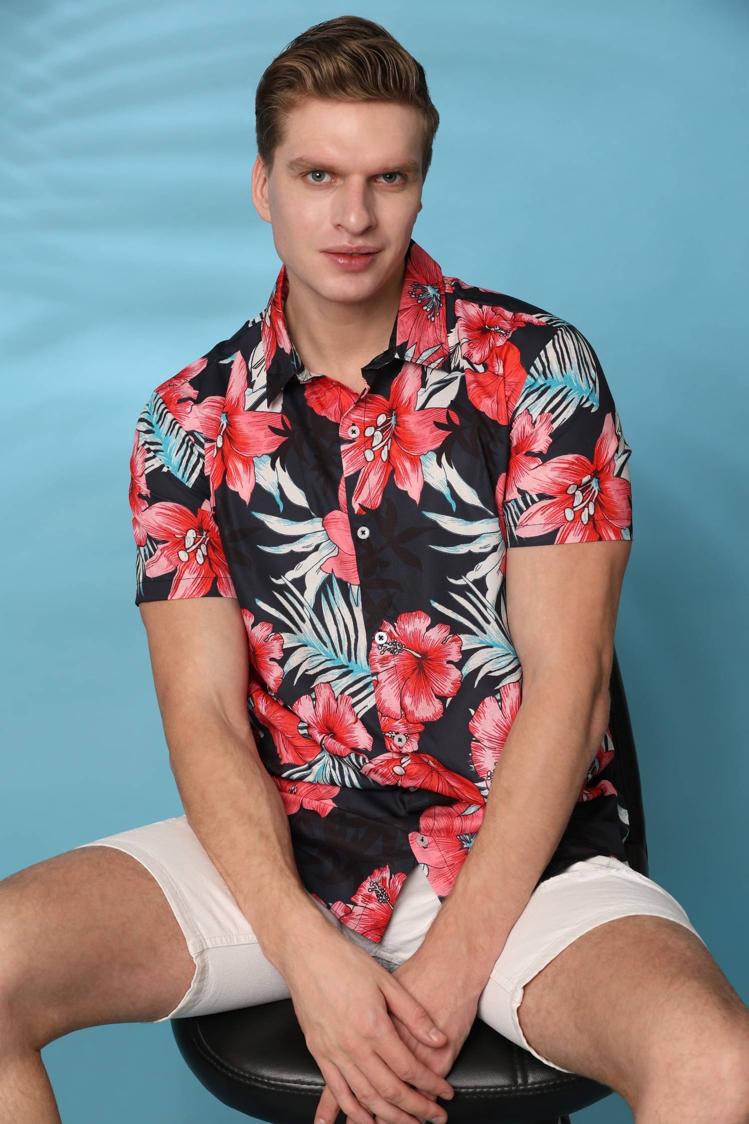 ENCIGER Polyester Regular Fit Printed Half Sleeves Men's Casual Shirt - Pink ( Pack of 1 ) ENCIGER Polyester Regular Fit Printed Half Sleeves Men's Casual Shirt - Pink ( Pack of 1 )