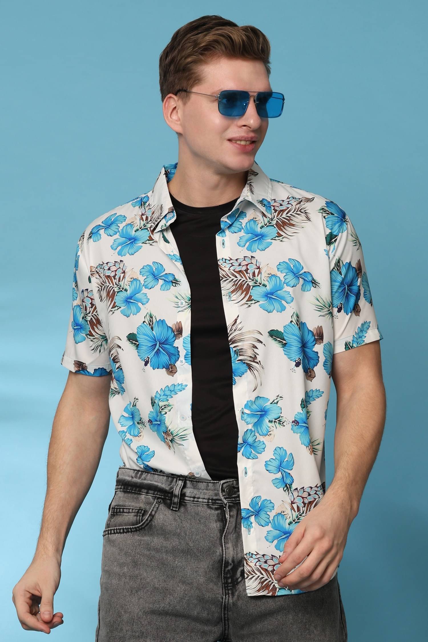 ENCIGER Polyester Regular Fit Printed Half Sleeves Men's Casual Shirt - Beige ( Pack of 1 ) ENCIGER Polyester Regular Fit Printed Half Sleeves Men's Casual Shirt - Beige ( Pack of 1 )