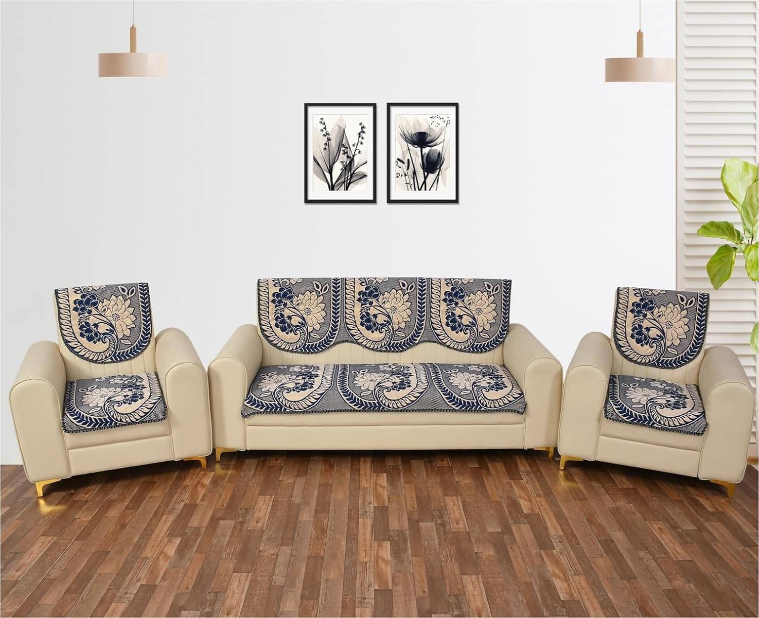 FURNISHING HUT 5 Seater Chenille Sofa Cover ( Pack of 1 )     			FURNISHING HUT 5 Seater Chenille Sofa Cover ( Pack of 1 )