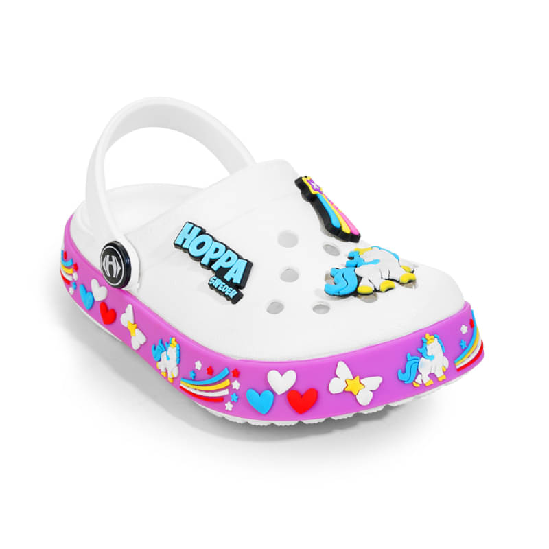     			HOPPA - White Boy's Clogs ( 1 Pair )