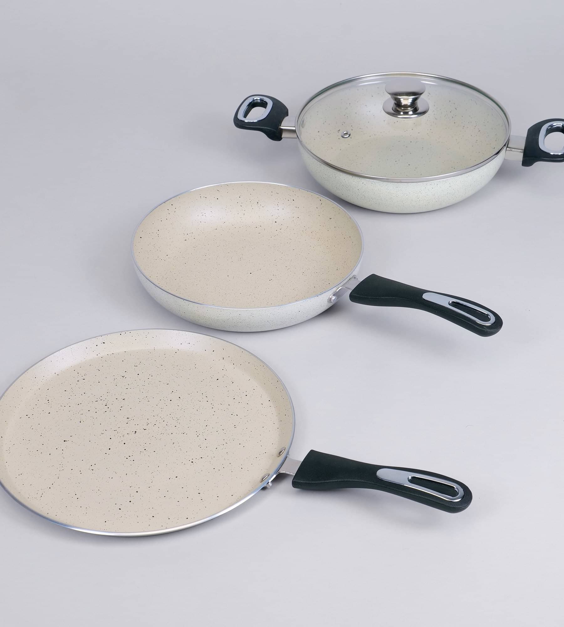     			HomePro Non Stick Aluminium Cookware Sets Granite