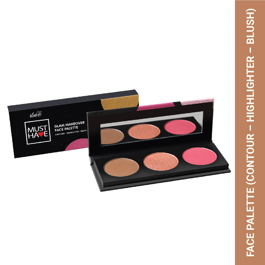Iba Must Have Glam Makeover Face Palette with Blush Contour and Highlighter For Face Makeup, 12g, (Pack of 1) Iba Must Have Glam Makeover Face Palette with Blush Contour and Highlighter For Face Makeup, 12g, (Pack of 1)
