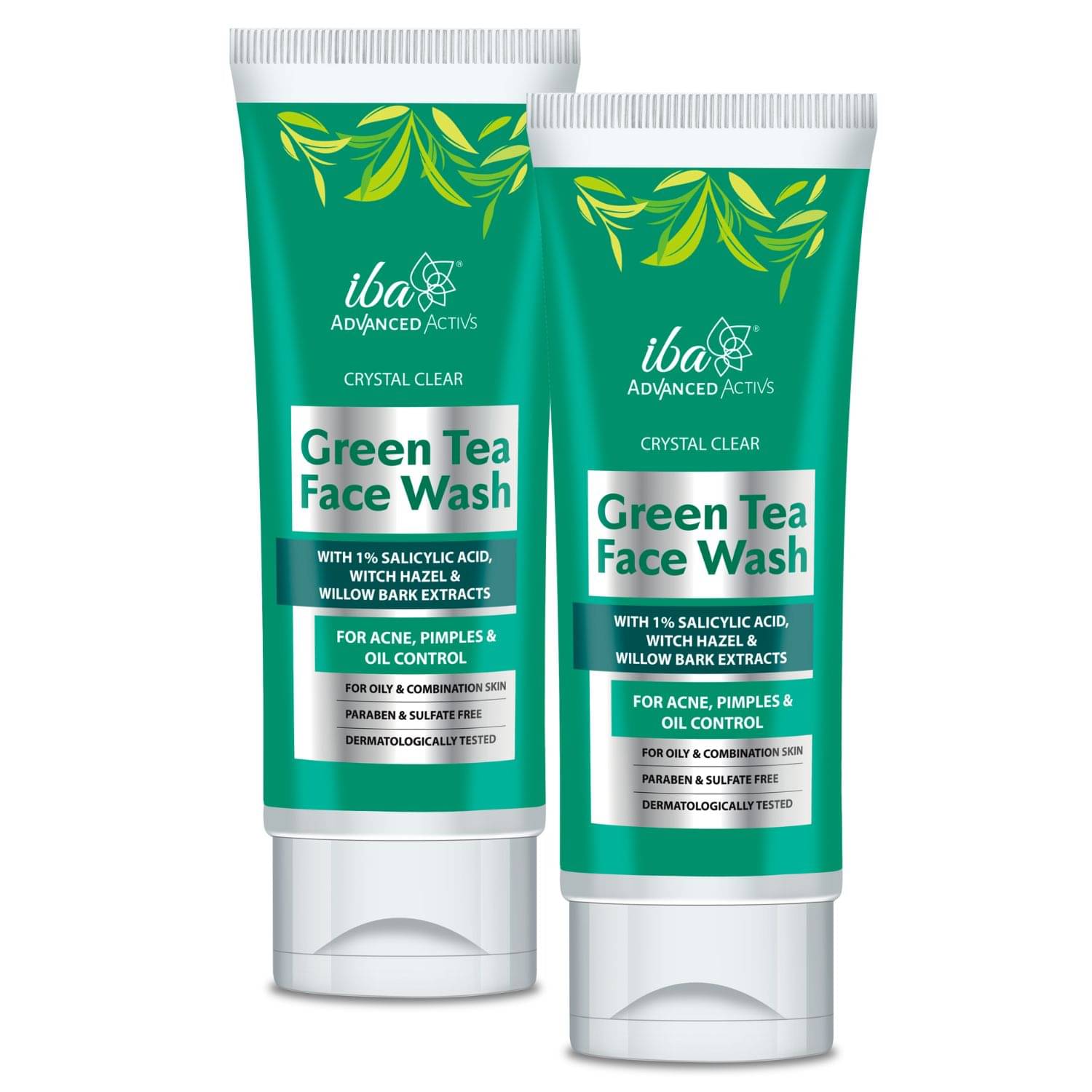     			Iba Advanced Activs Crystal Clear Green Tea Face Wash 100ml, (Pack of 2)