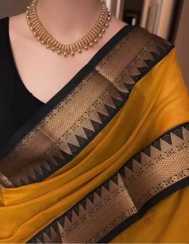 JULEE Silk Blend Woven Saree With Unstitched Blouse Piece ( Mustard ) JULEE Silk Blend Woven Saree With Unstitched Blouse Piece ( Mustard )
