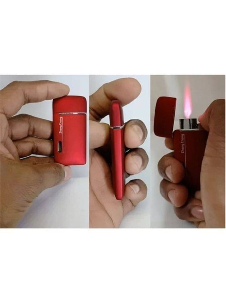     			Kadio Red Aluminium Cigarette Lighter ( Pack of 1 )