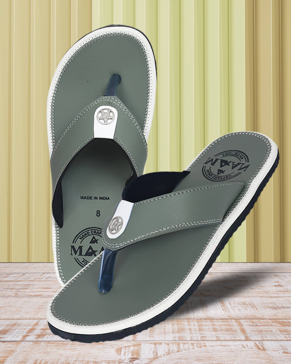 MAAN Green Men's Thong Flip Flop