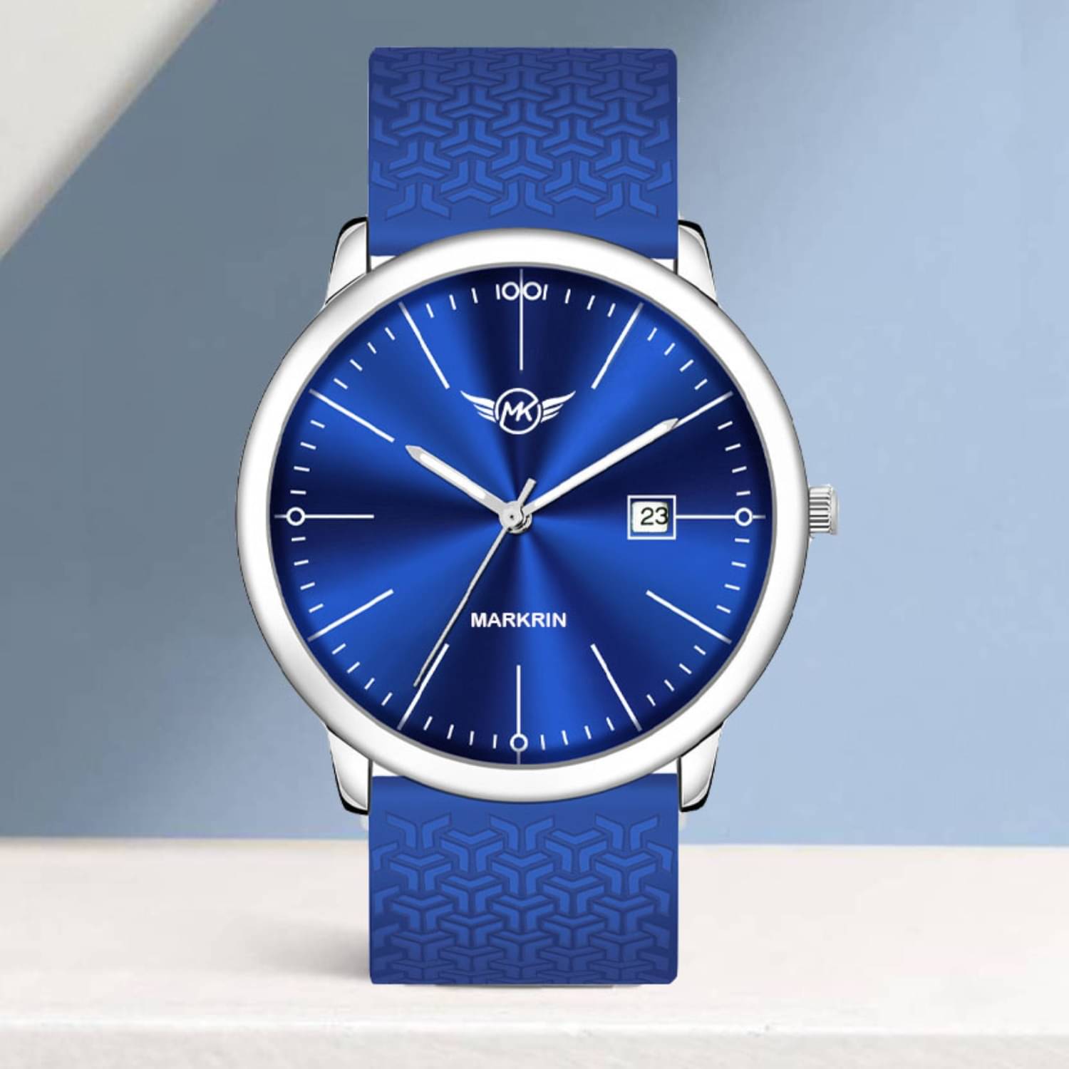     			MARKRIN Blue Silicon Analog Men's Watch