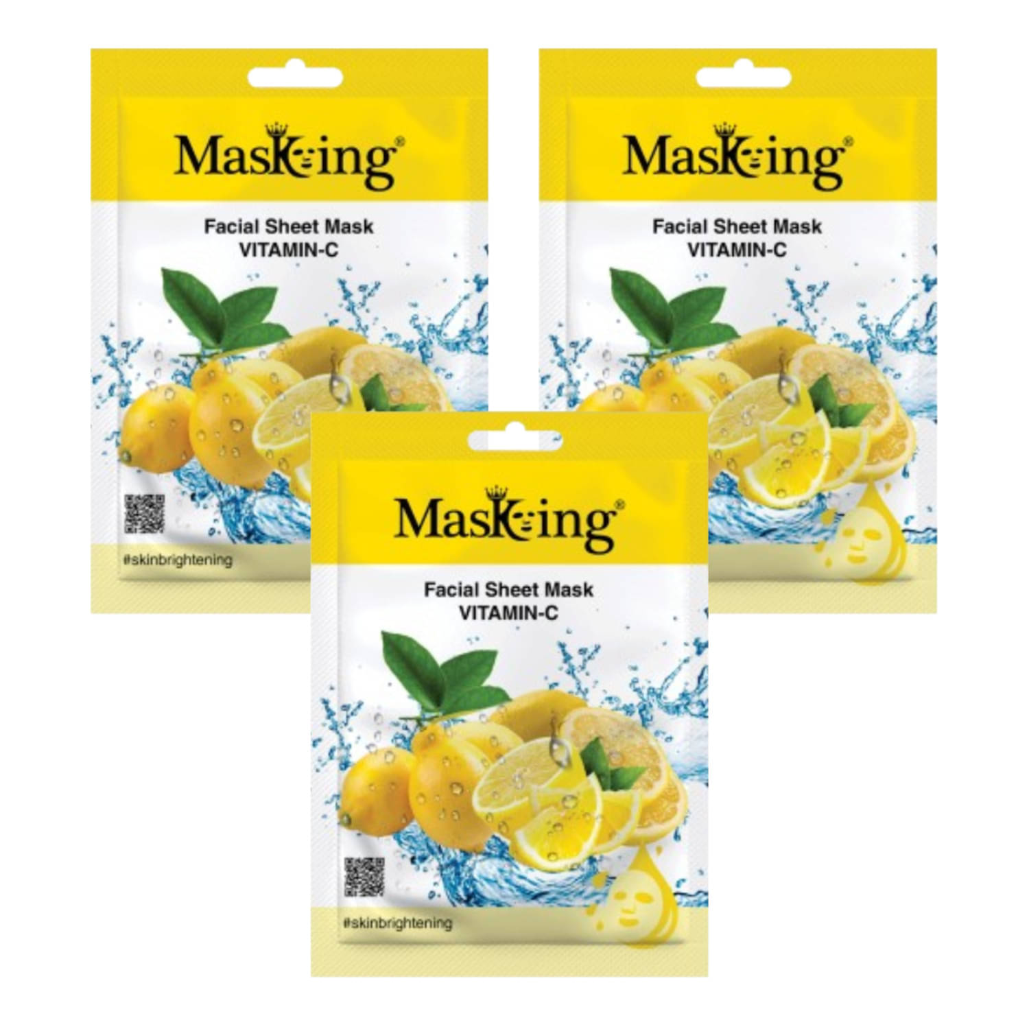     			Masking - Fairness Sheet Mask for Combination Skin ( Pack of 3 )