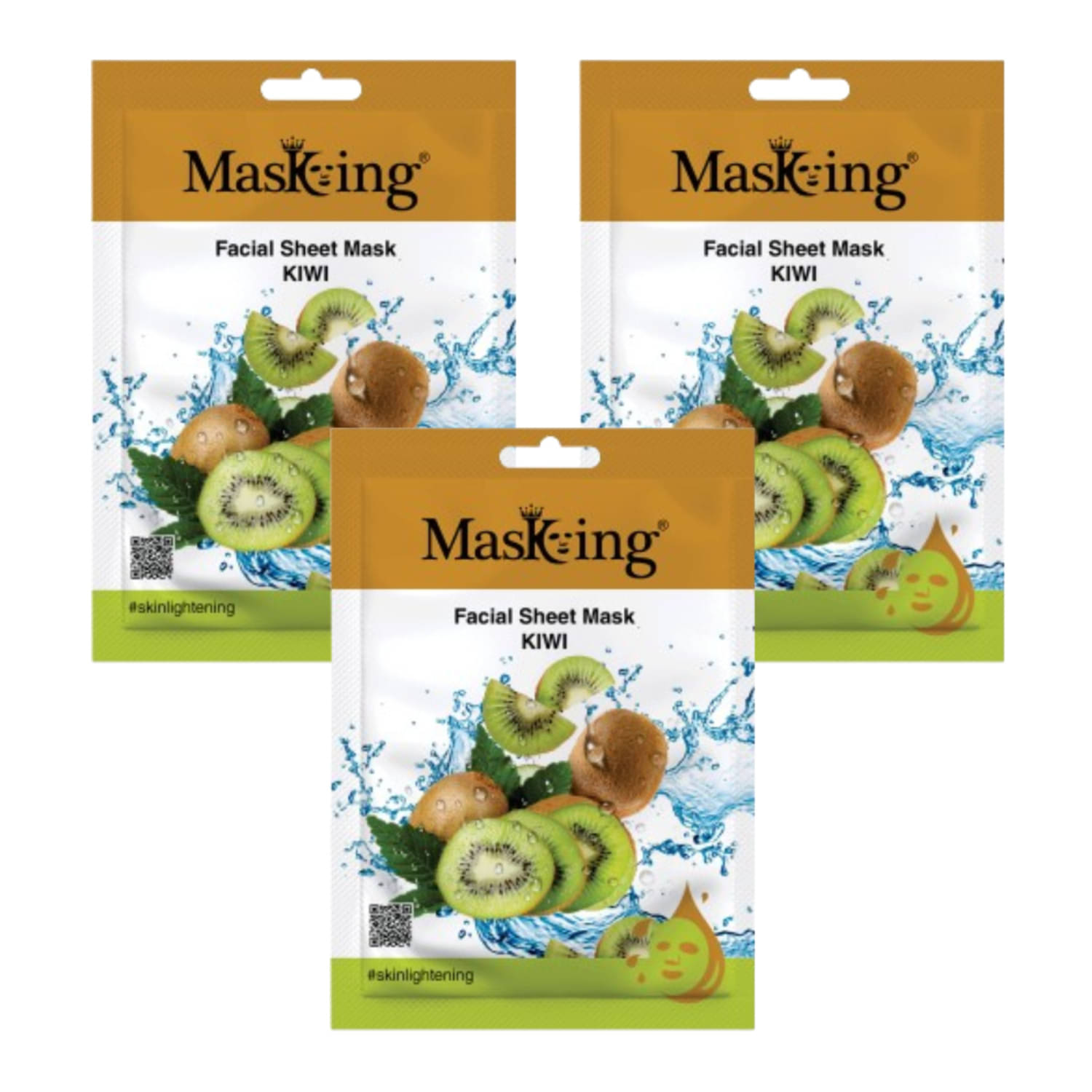     			Masking - Fairness Sheet Mask for All Skin Type ( Pack of 3 )