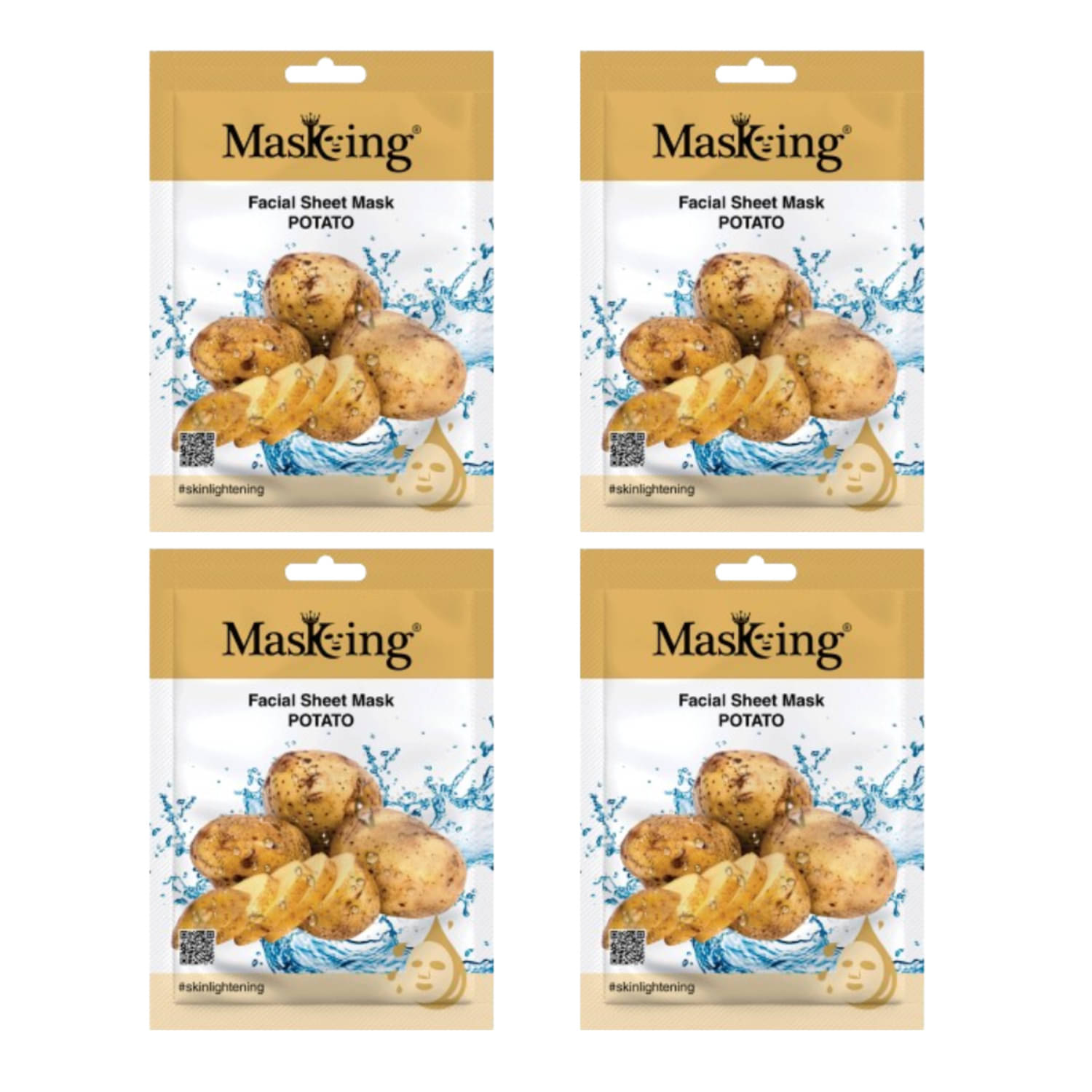     			Masking - Fairness Sheet Mask for All Skin Type ( Pack of 4 )