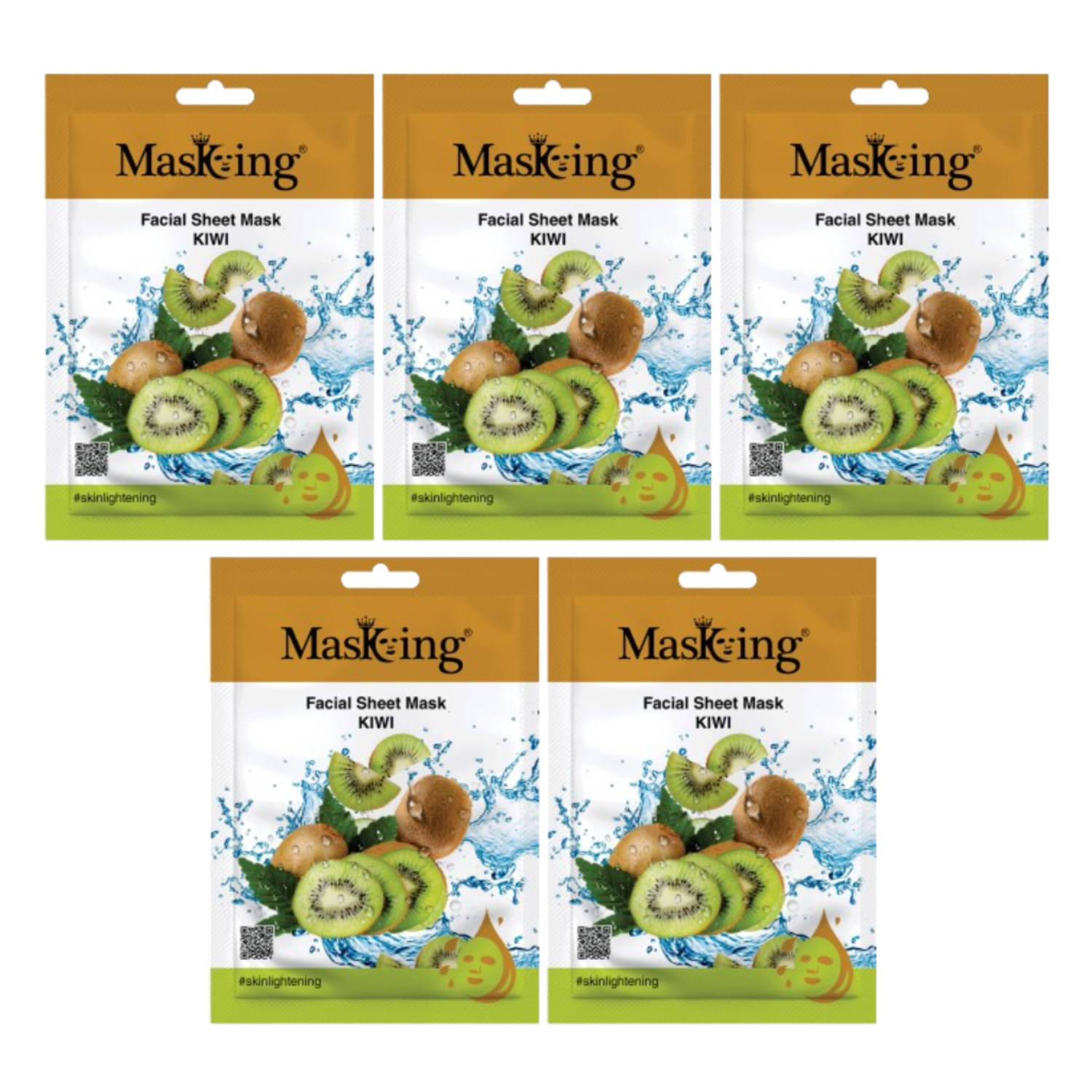     			Masking - Fairness Sheet Mask for All Skin Type ( Pack of 5 )