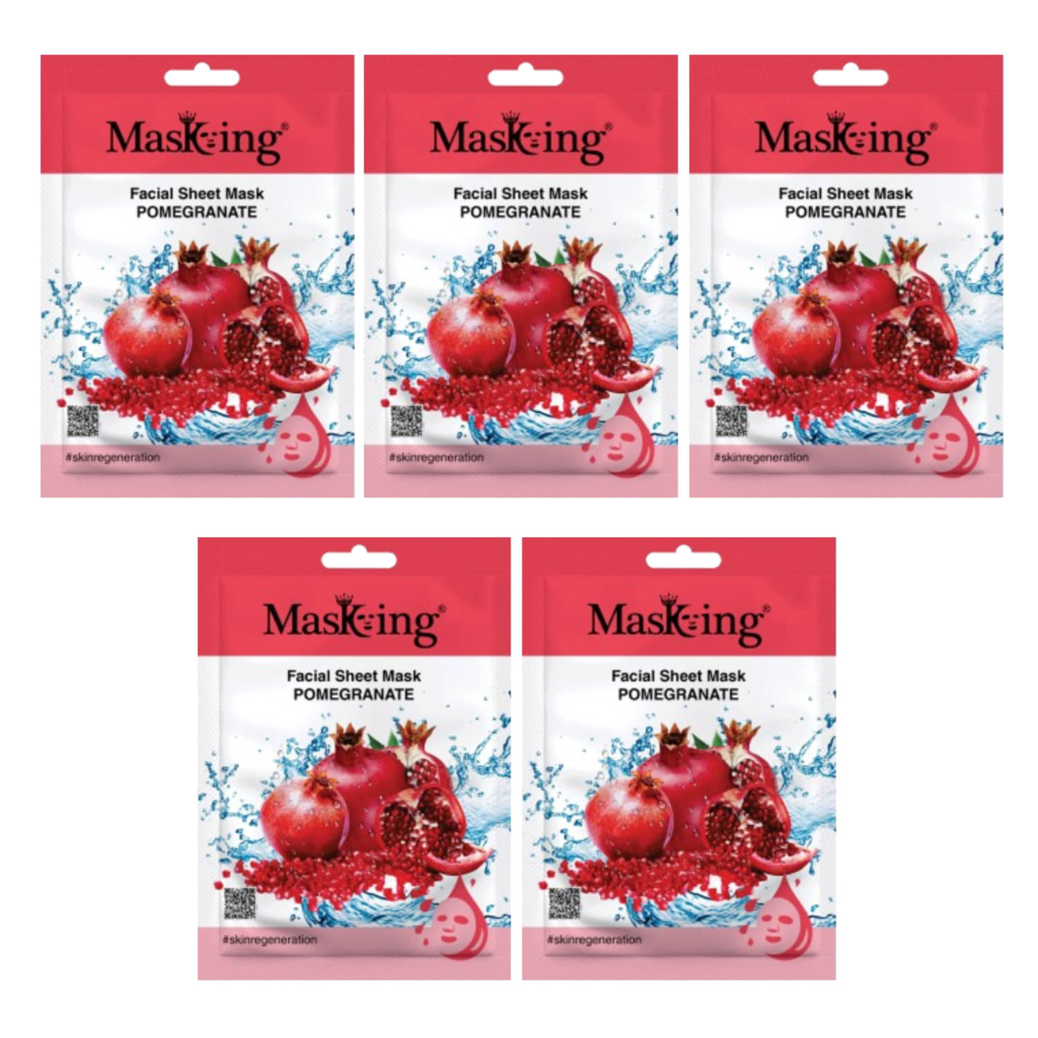     			Masking - Fairness Sheet Mask for All Skin Type ( Pack of 5 )