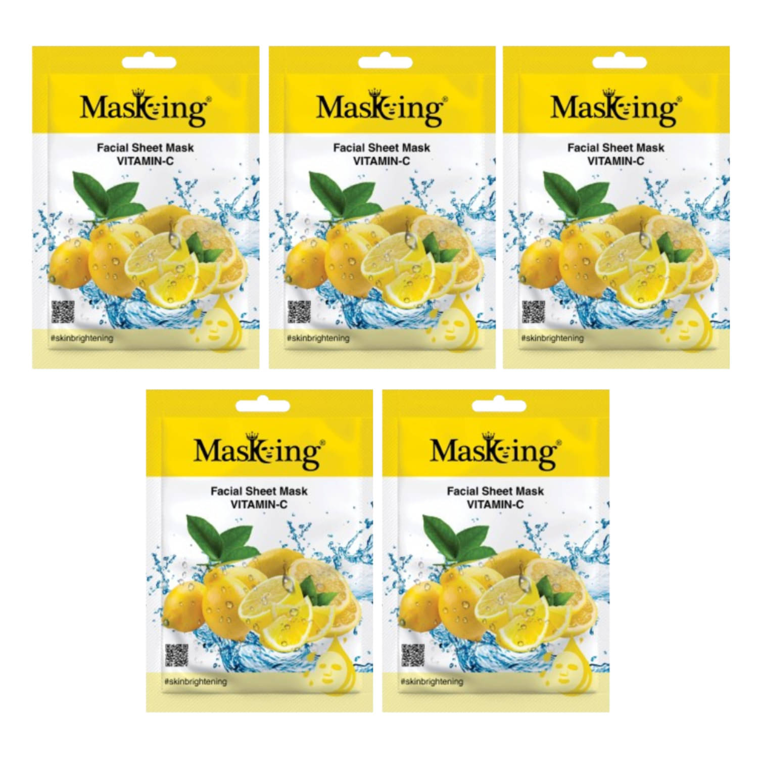     			Masking - Fairness Sheet Mask for All Skin Type ( Pack of 5 )