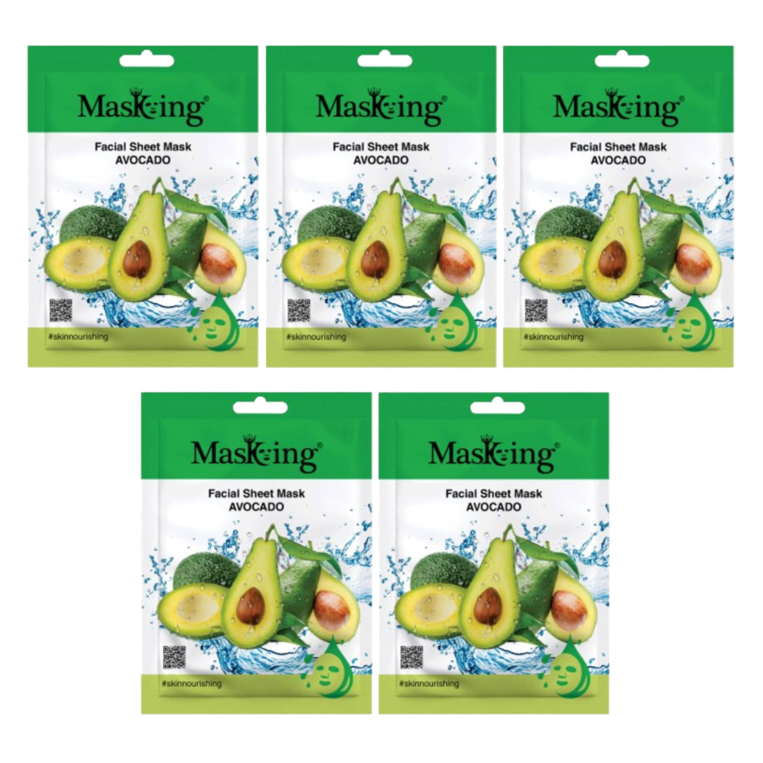    			Masking - Fairness Sheet Mask for All Skin Type ( Pack of 5 )