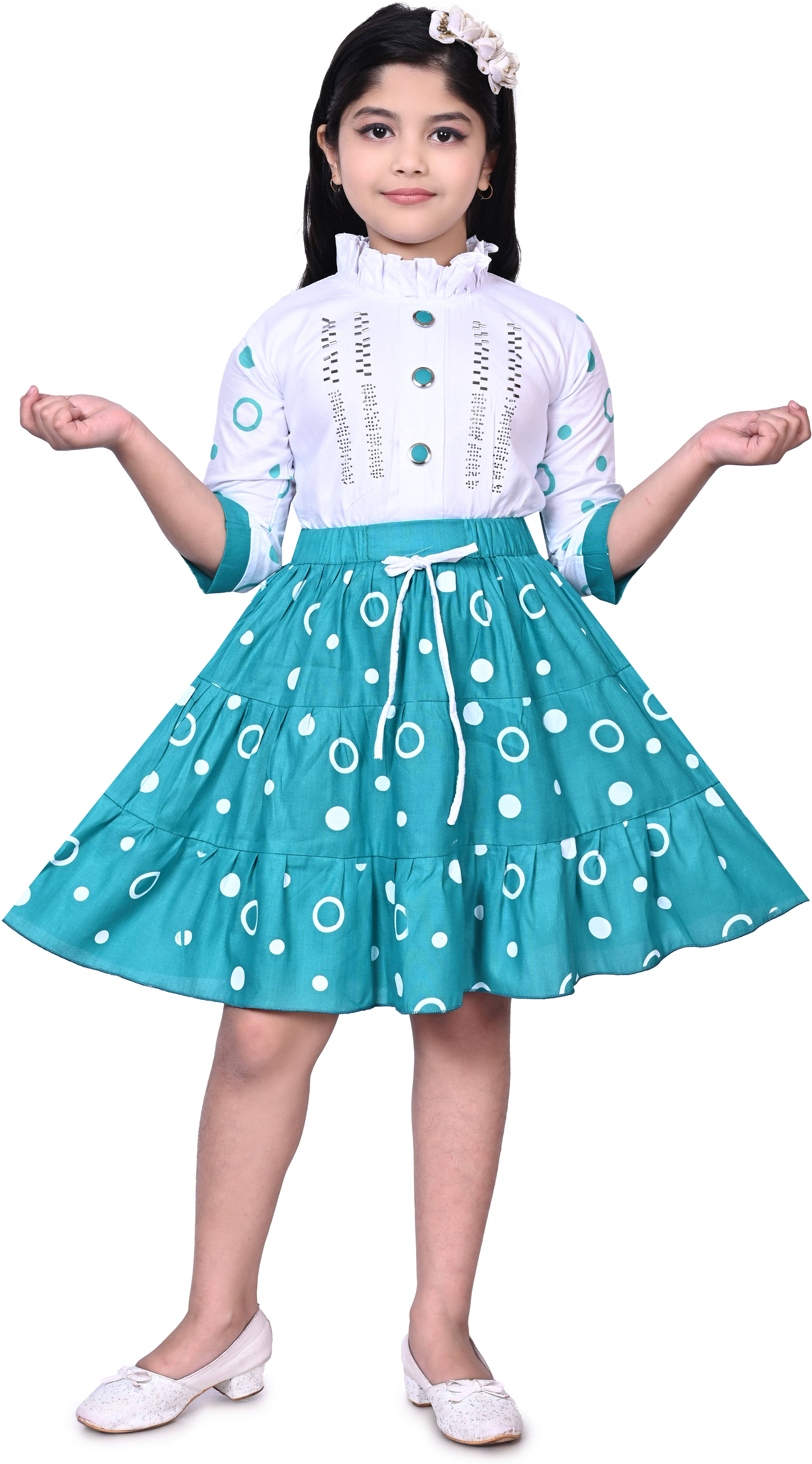     			New Collection Rayon Frock For Girls ( Pack of 1 , Green )