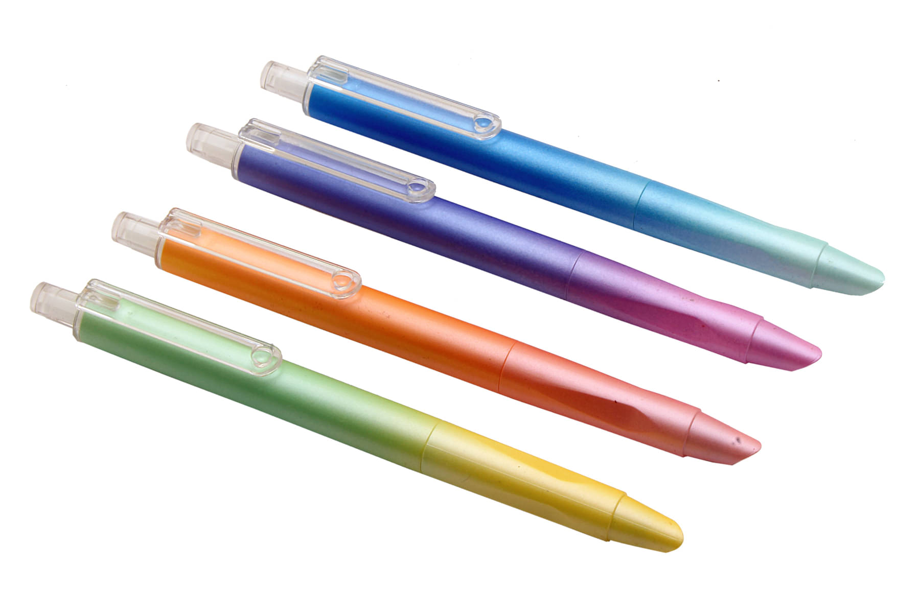     			Pack Of 4 Luoshi 9970 Capless Fountain Pens Retractable Button System Fine Nib Dual Tone Colors