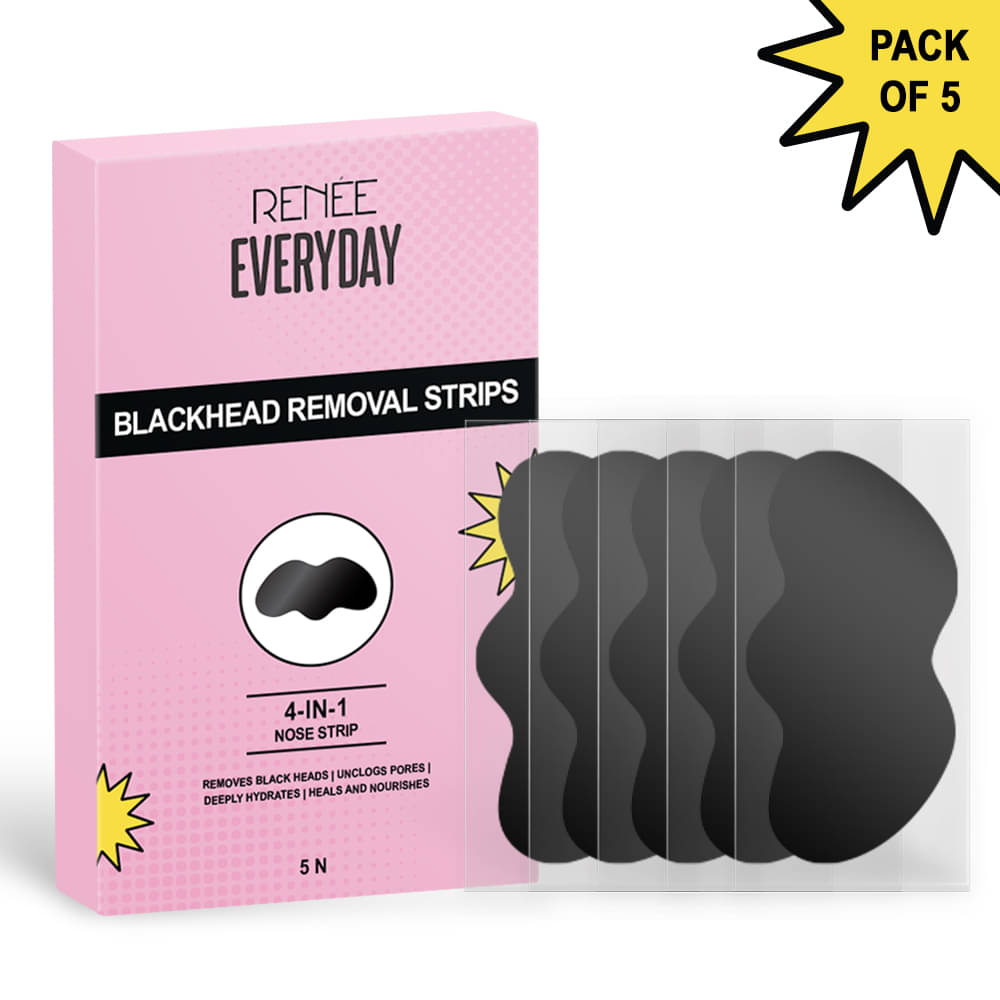     			RENEE Everyday Black Head Removal Strips for Instant, Easy & Pore-Deep Cleanse, Pack of 5
