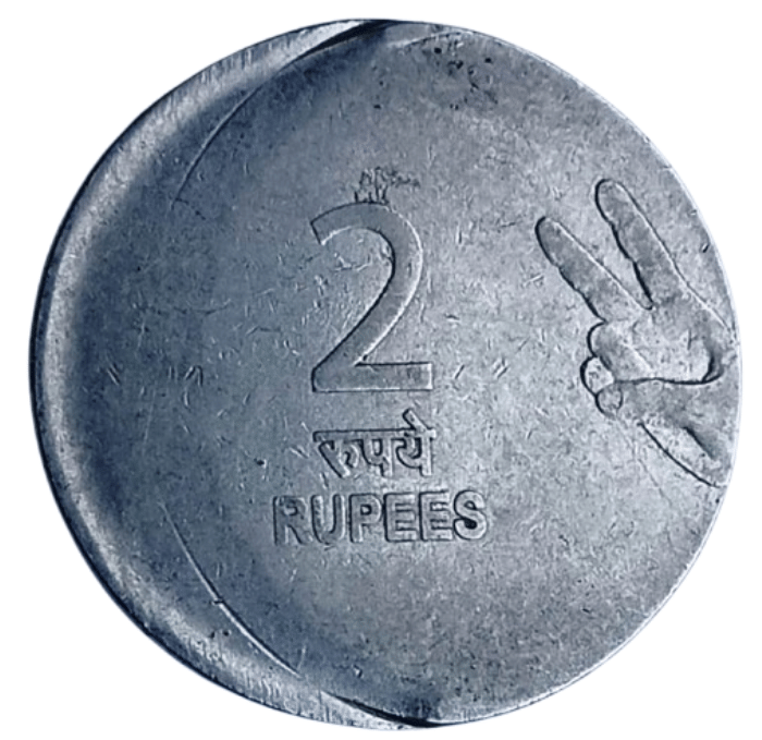     			Republic India Two Rupee Error Coin 2007 Type