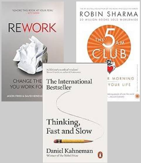     			Rework + The 5 Am Club + Thinking Fast and Slow