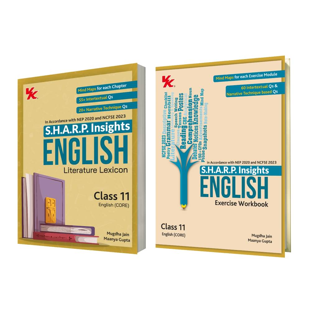S.H.A.R.P. Insights-CBSE Class 11 English(Core) Lexicon with Ex. Workbook(Set of 2 ) by Mugdha Jain(BITS Pilani, IIM-A) & Maanya Gupta(IIM-A) 2025-26 S.H.A.R.P. Insights-CBSE Class 11 English(Core) Lexicon with Ex. Workbook(Set of 2 ) by Mugdha Jain(BITS Pilani, IIM-A) & Maanya Gupta(IIM-A) 2025-26