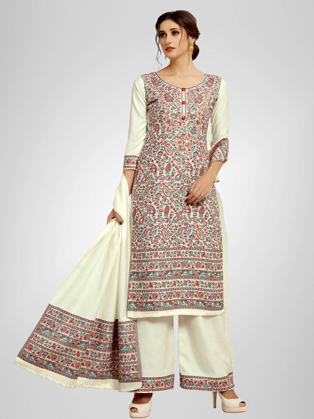 SAFAA Unstitched Woollen Self Design Dress Material - Multicolor ( Pack of 1 )     			SAFAA Unstitched Woollen Self Design Dress Material - Multicolor ( Pack of 1 )