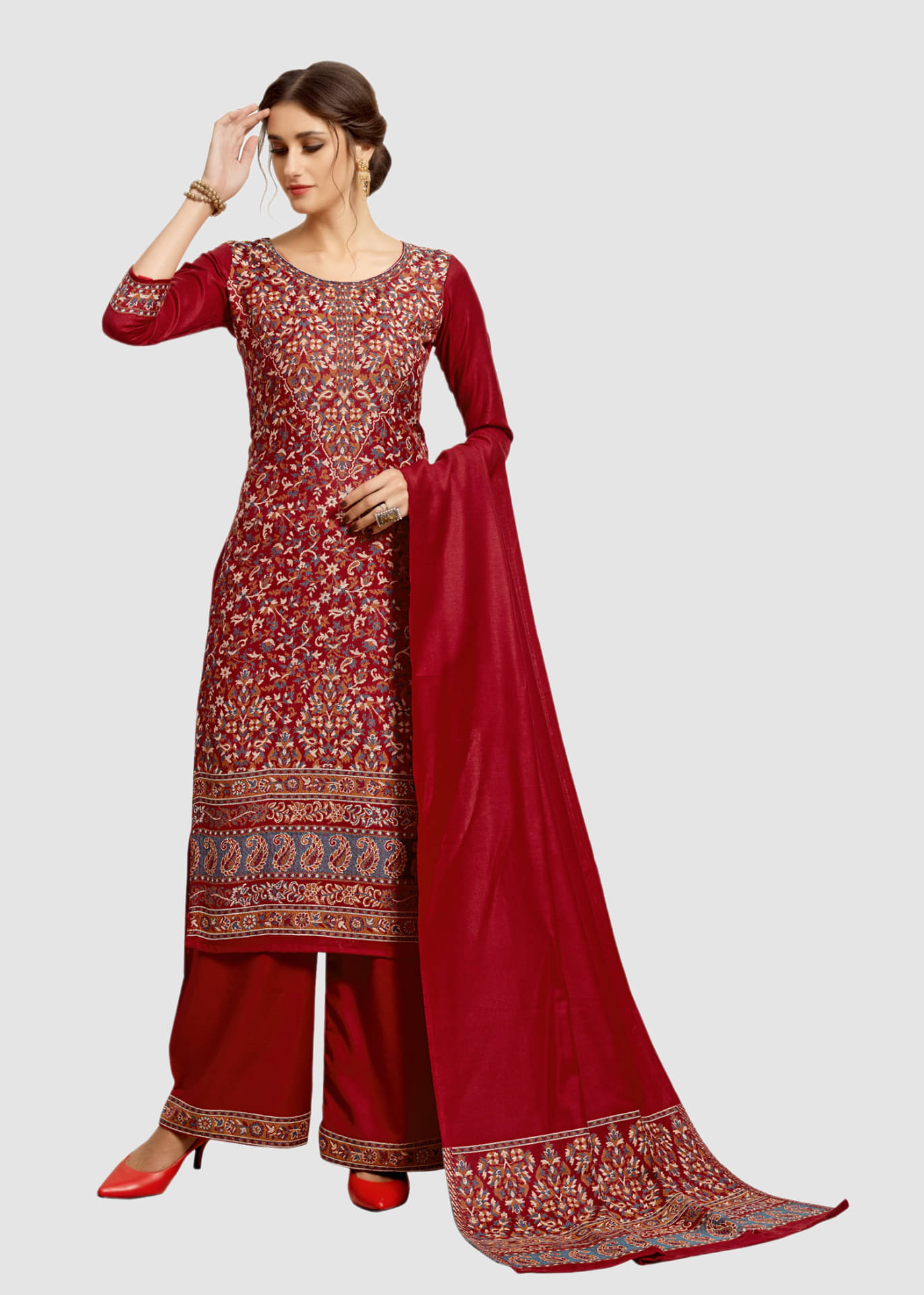 SAFAA Unstitched Woollen Self Design Dress Material - Maroon ( Pack of 1 ) SAFAA Unstitched Woollen Self Design Dress Material - Maroon ( Pack of 1 )