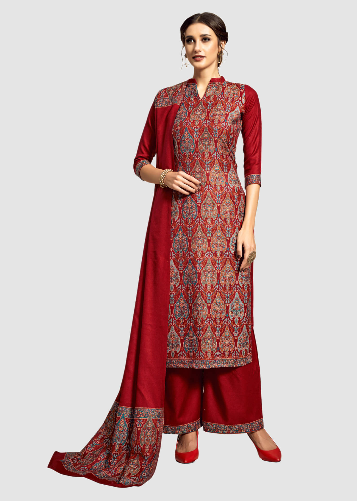 SAFAA Unstitched Woollen Self Design Dress Material - Maroon ( Pack of 1 ) SAFAA Unstitched Woollen Self Design Dress Material - Maroon ( Pack of 1 )