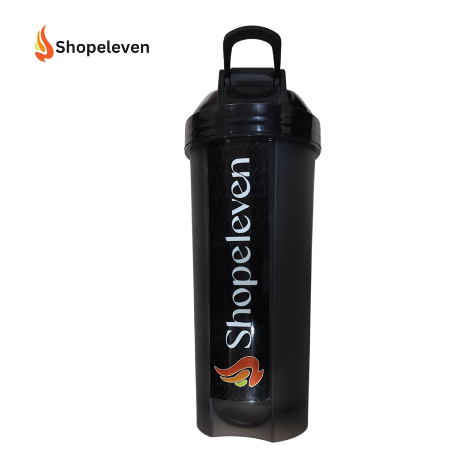 Shopeleven Plastic Black 700 mL Shaker ( Pack of 1 )     			Shopeleven Plastic Black 700 mL Shaker ( Pack of 1 )
