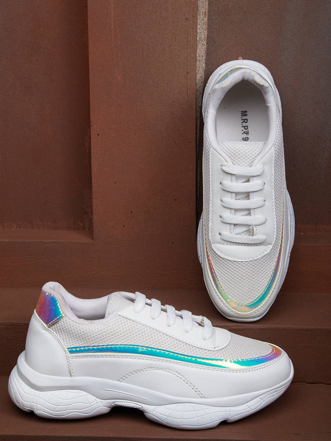     			Sneakersvilla White Women's Sneakers