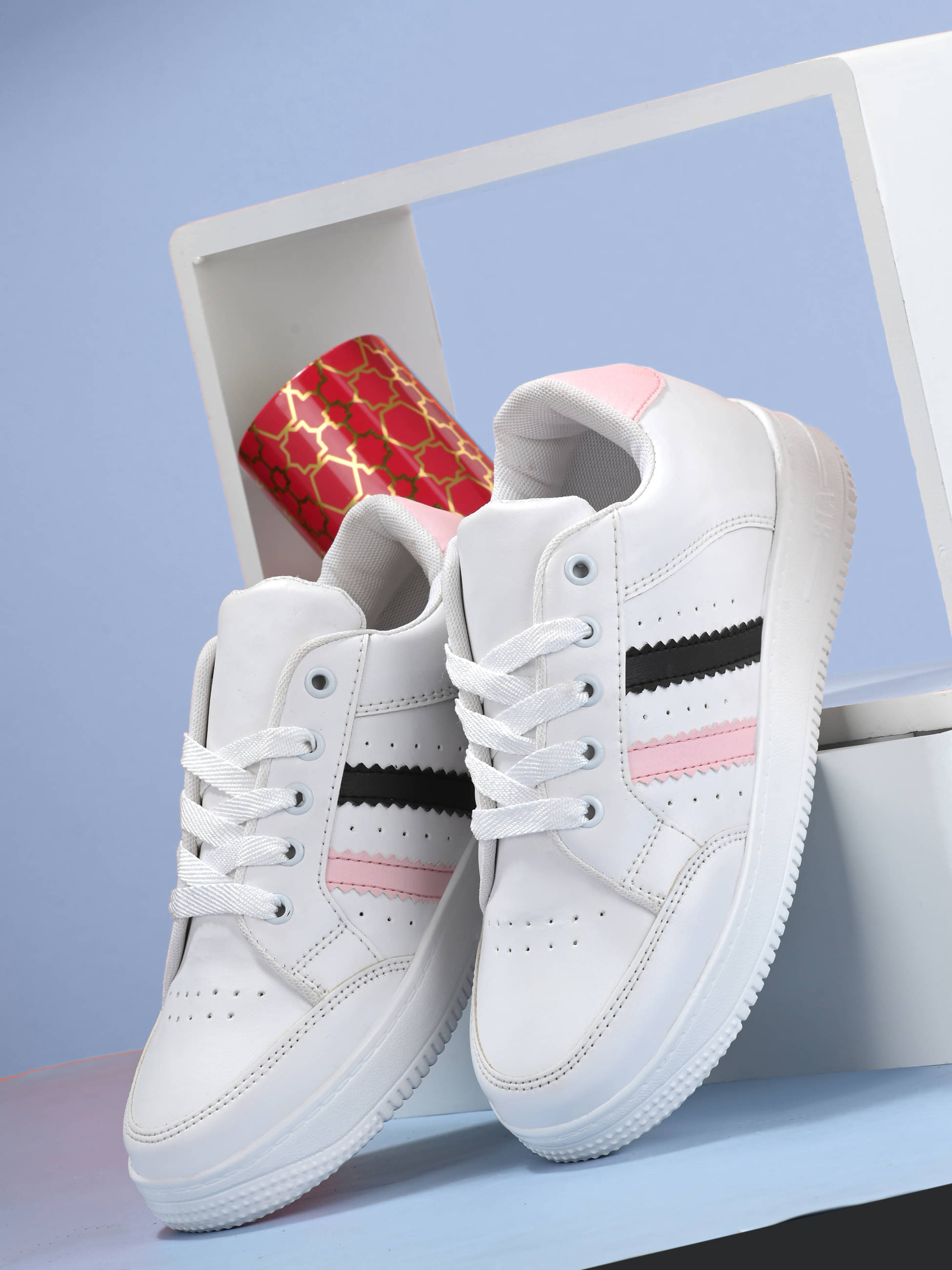     			Sneakersvilla White Women's Sneakers