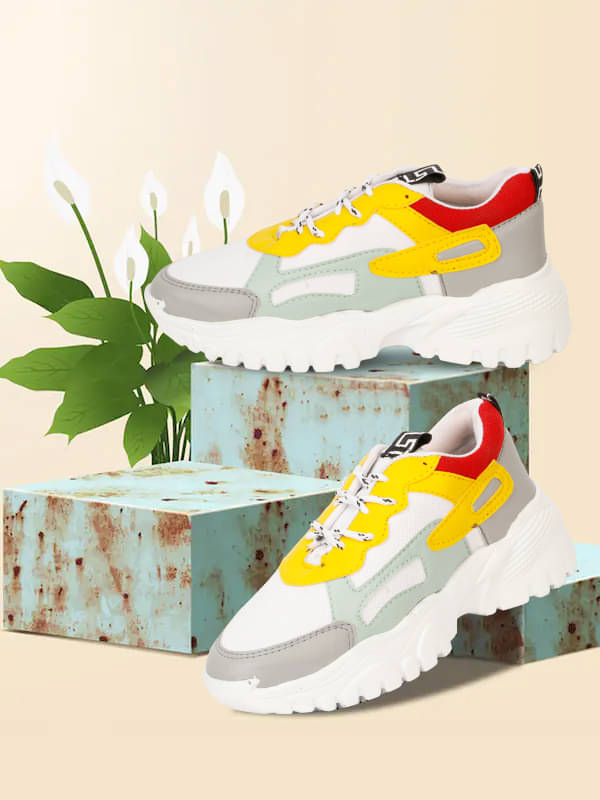     			Sneakersvilla White Women's Sneakers