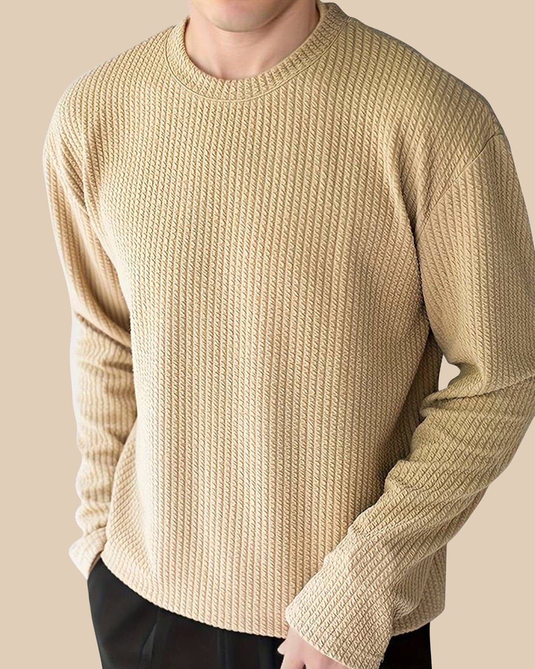 TAZO Cotton Blend Regular Fit Colorblock Full Sleeves Men's Round T-Shirt - Beige ( Pack of 1 ) TAZO Cotton Blend Regular Fit Colorblock Full Sleeves Men's Round T-Shirt - Beige ( Pack of 1 )