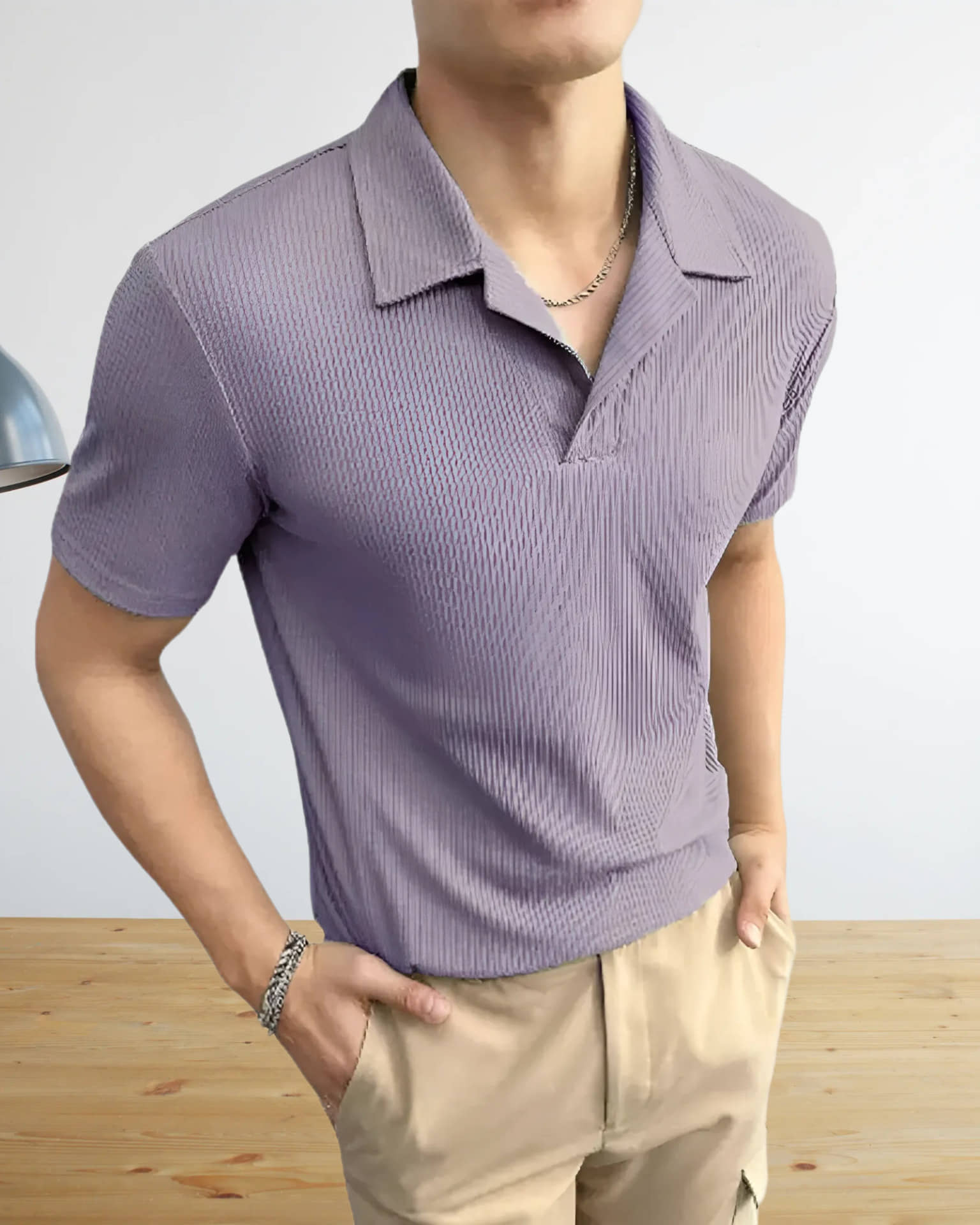 TAZO Pack of 1 Cotton Blend Regular Fit Striped Half Sleeves Men's Polo T Shirt ( Maroon )