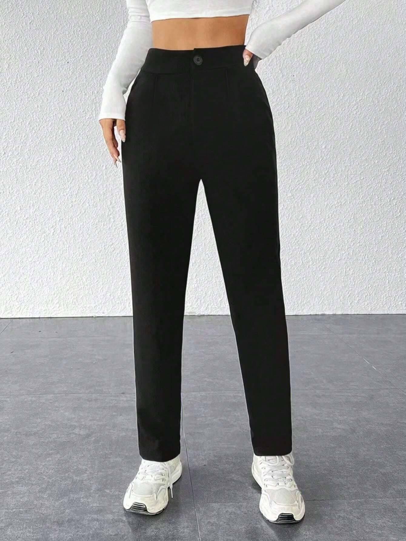     			TOOCHKI Pack of 1 Lycra Straight Women's Formal Pants ( Black )