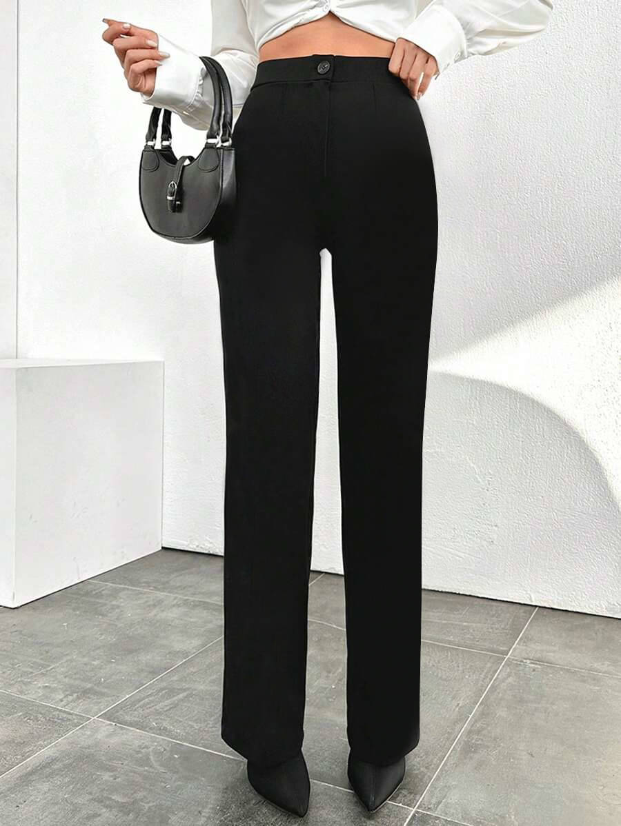     			TOOCHKI Pack of 1 Lycra Straight Women's Formal Pants ( Black )