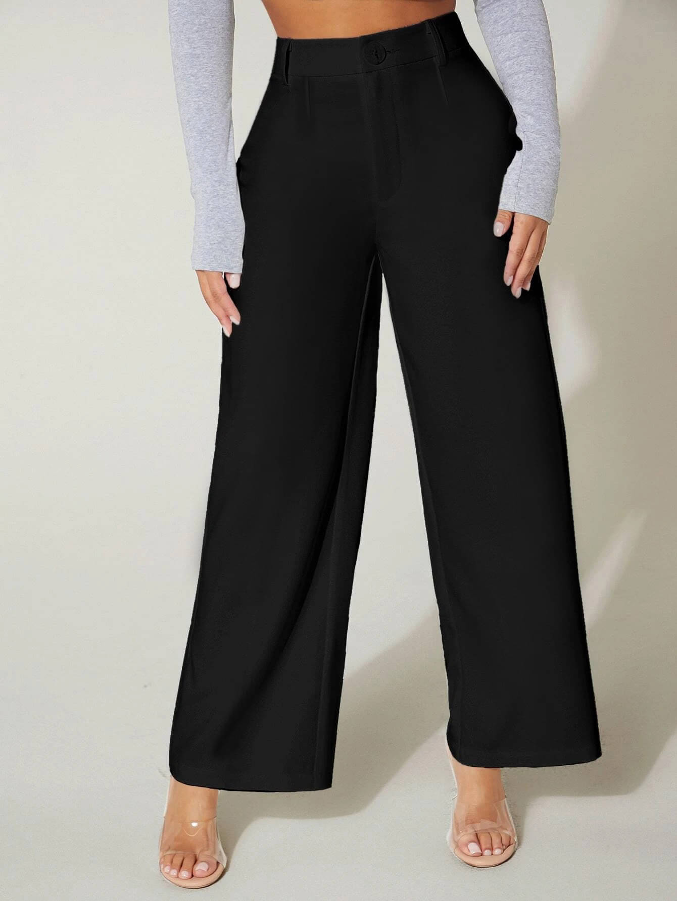     			TOOCHKI Pack of 1 Lycra Straight Women's Formal Pants ( Black )