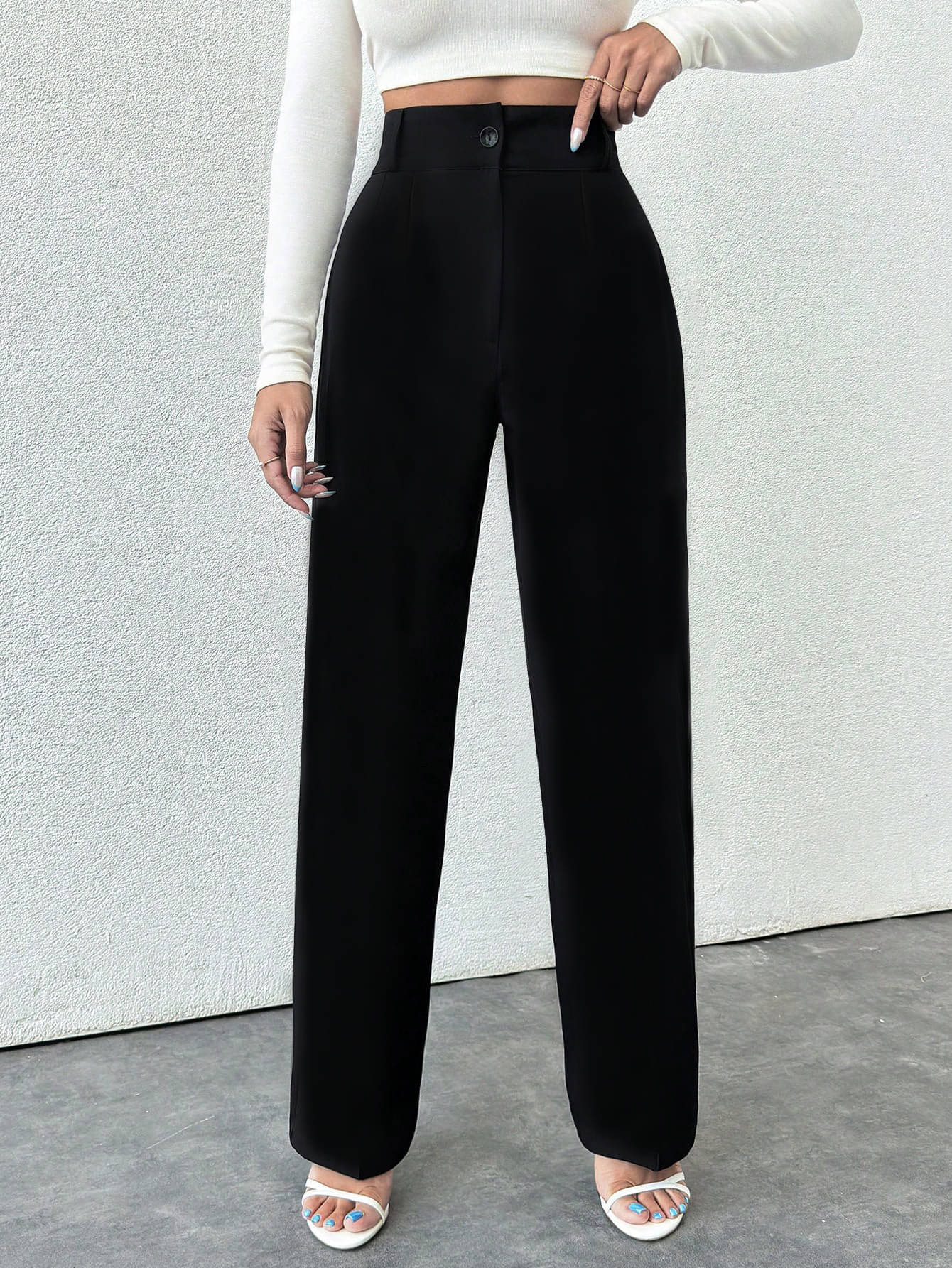     			TOOCHKI Pack of 1 Lycra Straight Women's Formal Pants ( Black )
