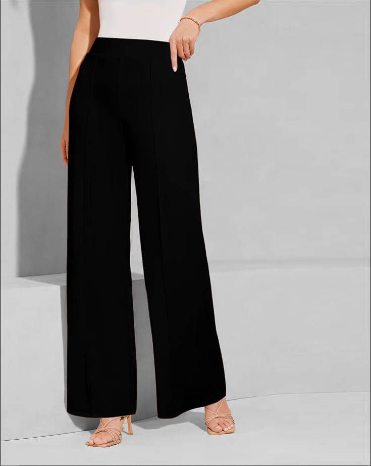     			TOOCHKI Pack of 1 Lycra Straight Women's Casual Pants ( Black )