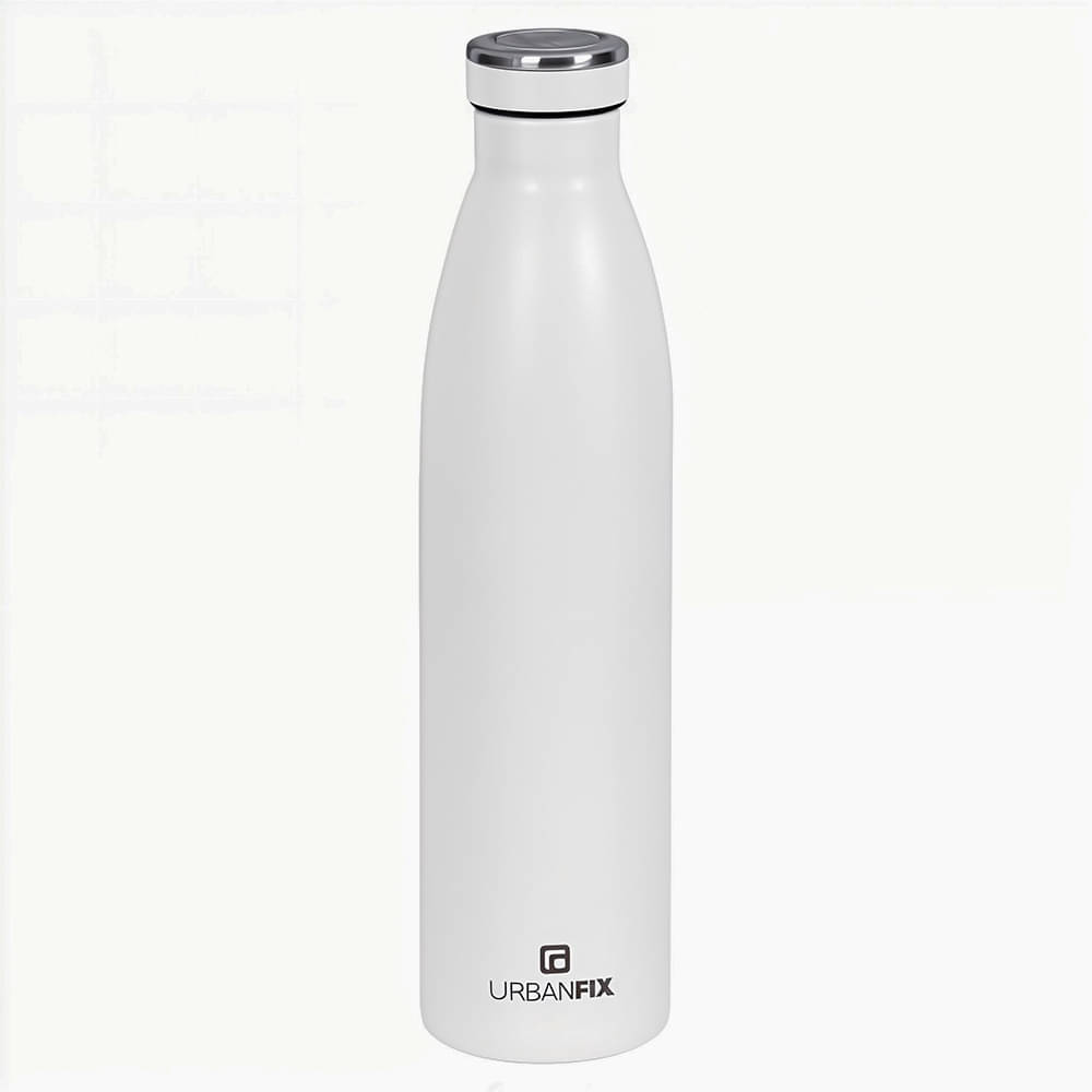 Urbanfix Water Bottle Reusable Water Bottle - 750ml White Steel Water Bottle 750 mL ( Set of 1 ) Urbanfix Water Bottle Reusable Water Bottle - 750ml White Steel Water Bottle 750 mL ( Set of 1 )