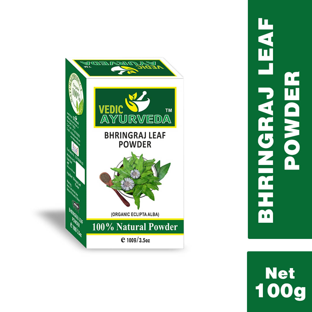 VEDICAYURVEDA Bhringraj Powder Organic Root Touch Ups Hair Color 100 g Black VEDICAYURVEDA Bhringraj Powder Organic Root Touch Ups Hair Color 100 g Black