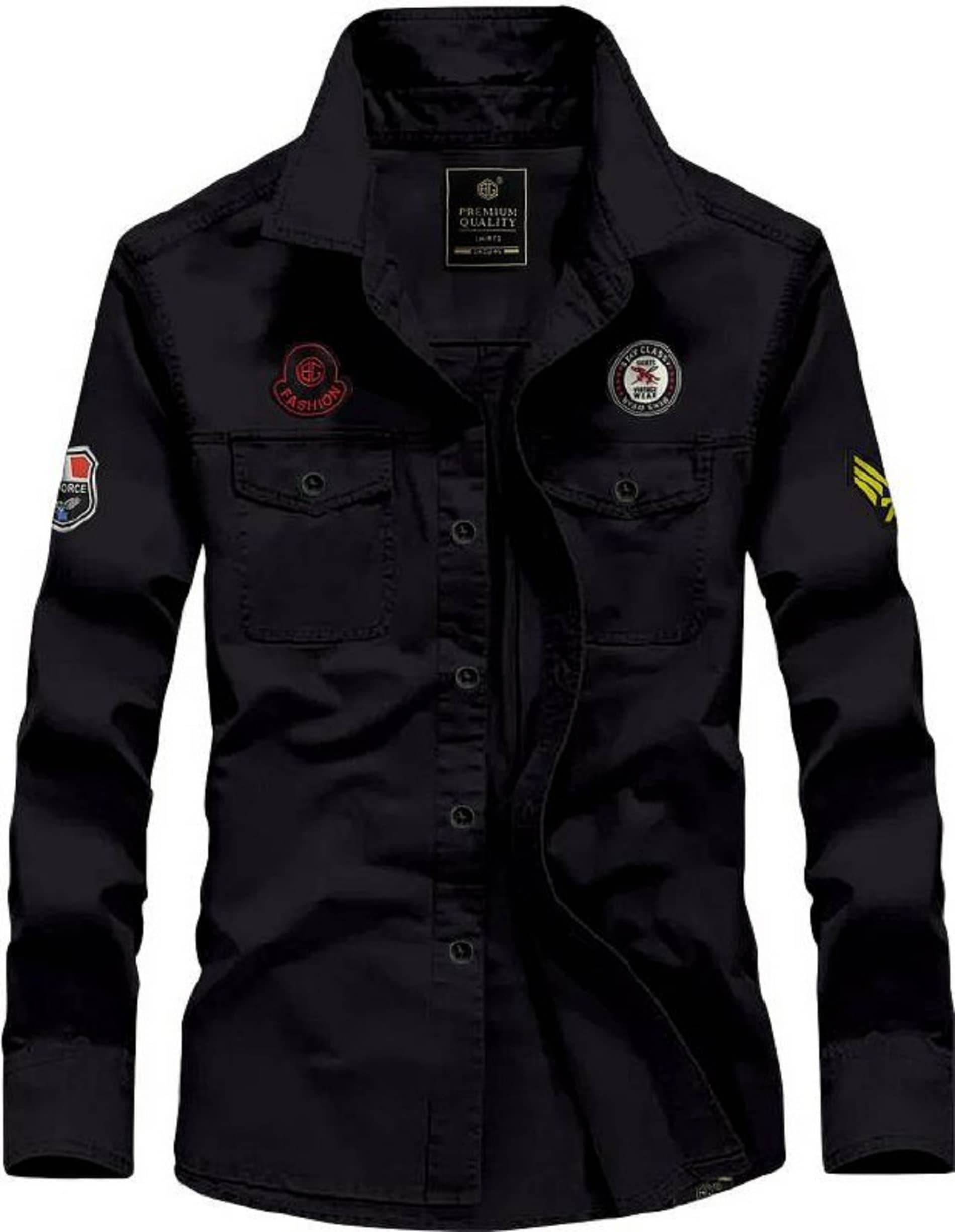 VENIZ WESTERN WEAR Cotton Blend Regular Fit Solids Full Sleeves Men's Casual Shirt - Black ( Pack of 1 )